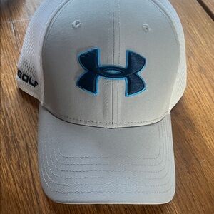 Under Armour Light Gray Cap with Dark Blue Logo